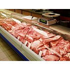 Selection of meat at a butcher shop 