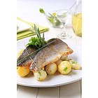 Pan-fried trout fillets with potatoes