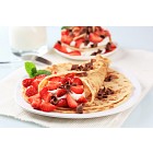 Crepes with cheese and strawberries 