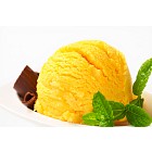 Scoop of yellow ice cream 