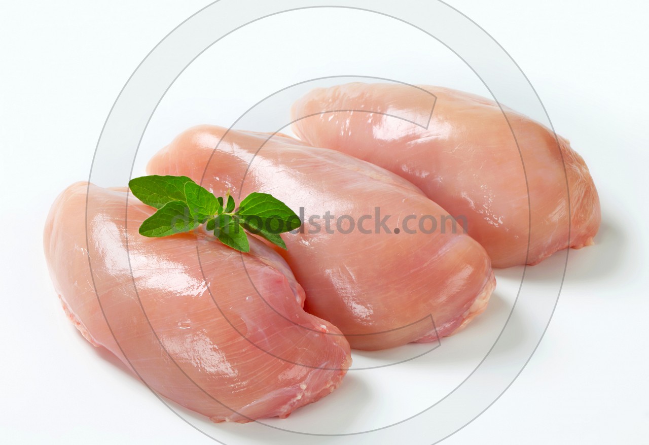 Raw chicken breast fillets